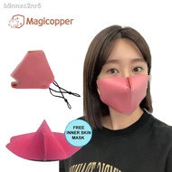 ◘Magicopper Antimicrobial Copper Mask ver. 2.0 (Beige and Pink)