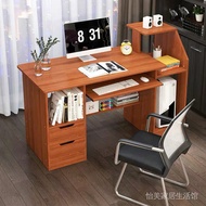 Household Study Desk Work Desktop Bookcase Bookshelf Student Writing Rental Room Office Integrated Small Apartment Storage Cabinet 80cm100cm120cm1.2m With Shelf Computer With Drawer Living Bedroom Table With Ejm