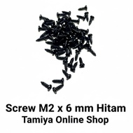 Black Screw Bolt M2 x 6 mm Black Self Tapping Head Round Head Screw M2 x 6mm Black Screw Bolt