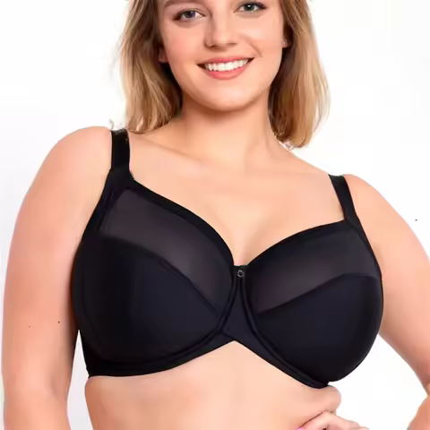 Plus Size Lingerie Large Cup Size Underwire Molded Cup Bras Lingerie Women Thin Style H I J K L M N 