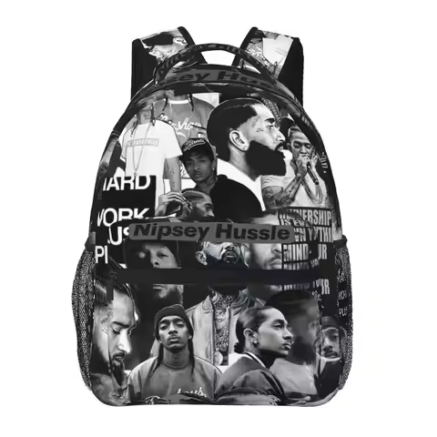 Nipsey Hussle Vintage Graphic Student Backpack School Bag Hiking Travel Daypack for Boys Girls Fashi