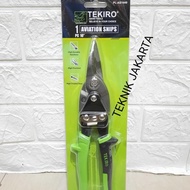 Gunting seng 10" TEKIRO Tang potong Baja ringan Aviation Snips