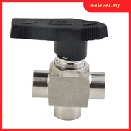 【WELV】3 Way Ball Valve 304 Stainless Steel BSPP Female Thread Valve For Water