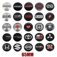 65MM OZ Wheel Cover Sticker RAYS WORK ADVAN ENKEI Logo Rim Cap Badge Wheel Center Hub Emblem