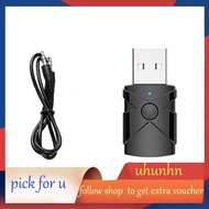 【uhunhn】-5 in 1 Bluetooth Adapter 5.2 Receiver Transmitter Adapter for Car Music Audio Aux A2Dp Head