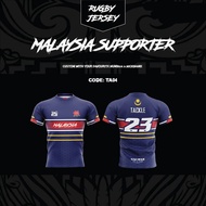 Ragbi Jersey 2022 Malaysia Rugby Shirt Tackle Asia Custom Plus Size Baju Lelaki Malaya Tshirt Ragbi 