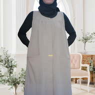 Overall Wanita Dewasa GHEA #2 LINEN Jumpsuit Rok Panjang Hijab Saku Depan Baju Kodok Cewe Kekinian