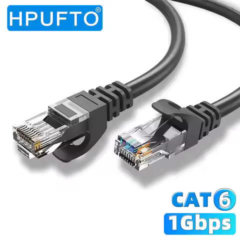 Cat6 Outdoor Ethernet Cable 50ft, 24AWG 10Gbps Support Cat8/7 Network, Pure Copper, Direct Burial Wa