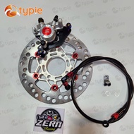 ปั๊มล่าง ZERN81 เงินหมุดแดง 1พอท + จานCNC ZERN81 เงินหมุดแดง + สายเบรค ZERN หัวกลม ฟันเฟือง สีแดง หั