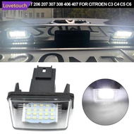 LOVETOUCH 1PC 18LED Car License Plate Light Lamp 12V 6500K For Peugeot 206 207 307 308 406 407 For C