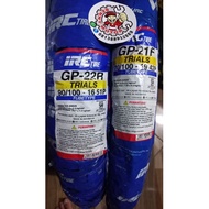 A pair of OLD KLX Trail outer tires 90/100-16 & 70/100-19 tubetype GP21f & GP22R ring 19 and ring 16