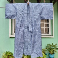 Kimono Men Yukata Blue Japanese Vintage