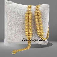 24k gold flower chain bracelet