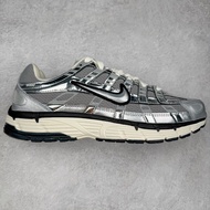 Nike P-6000 non slip rubber sole Durable Comfortable running shoes silver black CN0149