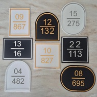 Customised Acrylic Door Unit Number Signage | Unit Number Signage | Housewarming | Made in SG