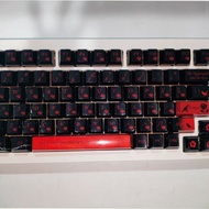 Black Red Keyboard Cap PBT Five-Sided Sublimation Original Factory Highly Adapted to wooting and Oth