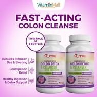 [TWIN PACK] Colon Detox Constipation Relief Bloating Supplement - Detox Enzyme Colon Cleanse