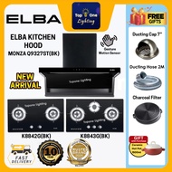 🔥FREE SHIPPING🔥  ELBA KITCHEN HOOD AC MOTOR MONZA EH-Q9327ST(BK) /KITCHEN COOKER HOOD PENYEDUT ASAP 
