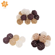 [utruiut0k] 3cm / 5cm / 7cm 3 Colors Handmade Rattan Wicker Ball Decoration Ornaments Wedding Christ