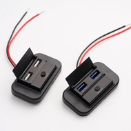 Quick Charge USB Charging Socket Adapter 12v 24v Waterproof Dustproof For Cars
