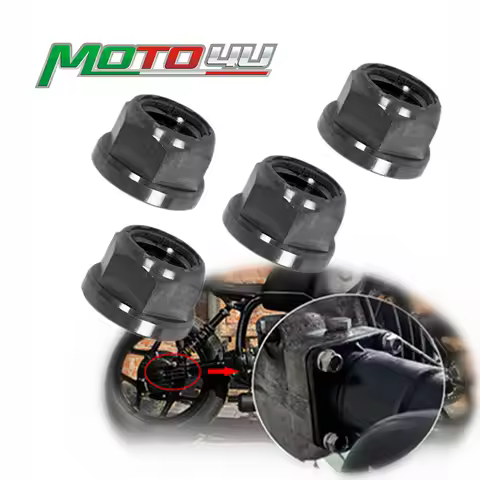 MOTO4U For BMW R65 R75 R80 R90 R100 4PCS Cafe Racer Single Arm Shift Drive Nut M10 Titanium Motorcyc