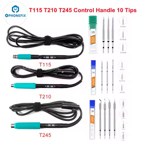 T115 T210 T245 Soldering Handle For JBC Aixun Sugon Aifen A9/ A9 Pro/ T26D Station Control Handle 11