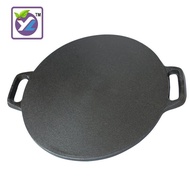 Large Cast Iron Griddle for Home Use, Handcrafted Commercial Fruit Pancake Thickened Iron Pan, Flat 