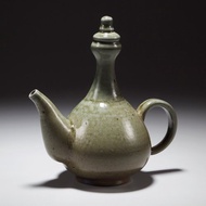 幽人對酌 柴燒厚胎細頸酒壺 酒器 溫酒壺 溫酒器 暖酒壺 白酒壺