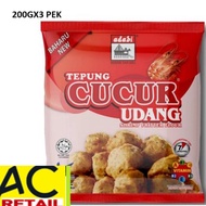 Adabi Bilis Fish Cucur Flour 200gX3 Pek/Wang 200gX3 Pek/Udang200gX3 Pek