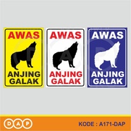 A171 - Acrylic Sign, Acrylic Sticker Beware of Fierce Dogs, Waterproof, Fade-Resistant, Customizable