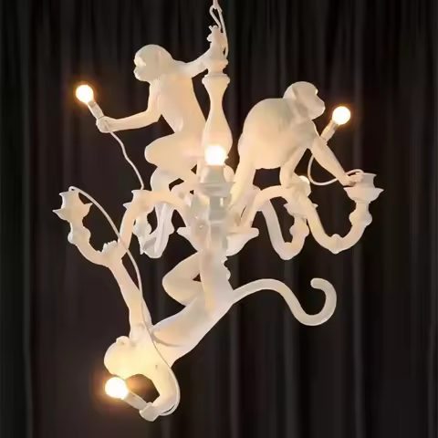 Nordic Creative Retro Monkey Chandelier Restaurant Coffee Shop Bedroom Wall Light Designer Senior Mo