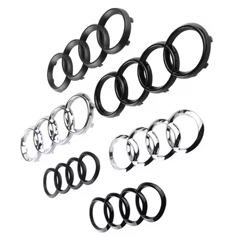 New 3D Audi Original Car Front Bonnet Grill Trunk Decoration Sticker for Audi A4 B6 B7 A1 A3 8V 8P A