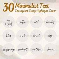 H019 Minimalist Text Insta IG Story Highlight Cover Icons