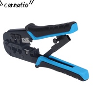 CARNATIOGV RJ45 Crimp Tool, All-in-One 6 in 1 Modular Crimping Tool, Built-in Wire Cutter and Stripp