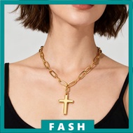 F Cross Chain Necklace Women Personalized Versatile Simple C1
