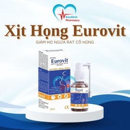 Eurovit Antibacterial Throat Spray Soothes and Cools the Throat, Helps Relieve Coughs, Itchy Throat,