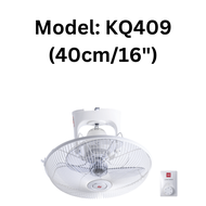 KDK 40cm/16" Ceiling Fan KQ409 with 5-Speed 360° Oscillation Ball Bearing Motor Energy Saving [SIRIM
