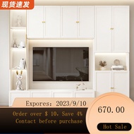 🌈Solid Wood Living Room TV Cabinet Integrated Combination Full Wall TV Background Wall Cabinet Customized Floor Cabinet