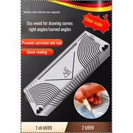 Multifunctional marking tool for welders Square tube folding circle ruler marking tool Right angle b