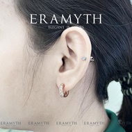 Eramyth : ต่างหู ห่วง เงินแท้92.5 เพชรCZ ชุบสีโรสโกล์ ขนาด14mm EM-0014-P01-14 (พร้อมส่งมีหน้าร้านค่ะ