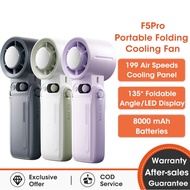 ALIGATO Fan Portable Turbo Fan High Speed kipas mini Foldable Hand fan cooler 199 Level LED Display 