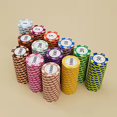 Texas Hold'em Chip Coin Baccarat Plastic Card Chess Room Special Token Money Chip Cards Used for Pla