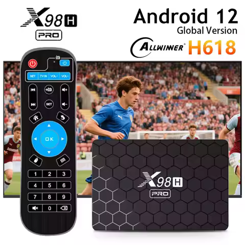 X98H PRO Android 12 Smart TV BOX H618 2.4G 5G Wifi6 4GB 64B BT5.0 H.265 Receiver HD input Set Top BO