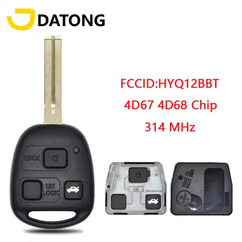 Datong World Car Remote Key For Toyota Land Cruiser FJ Lexus RX330 RX350 RX400H FCCID HYQ12BBT 4D67 