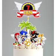 Sonic birthday cake Topper