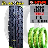 Viva Tyre 17 FT100 Tubeless Tayar TAYER TIUBLESS TYRES TIRE (CUTTING TT100) 70/90-17 80/90-17 70 90 
