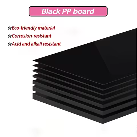 Plastic Black PP Sheet 3-20mm Thick Black PP Plastic Board Polypropylene Square Sheet 50x100mm 100x2