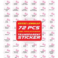 Sticker dapur transparent RM10