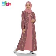 Ulikids Gamis Anak Perempuan Set hijab Motif Batik Nusantara Maxmara Premium Termurah Terlaris Dan T