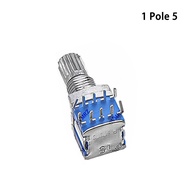5PCS RS1010 Rotary Switch 15mm Shaft 1P2T-1P6T 2P2T-2P4T Selector Switch